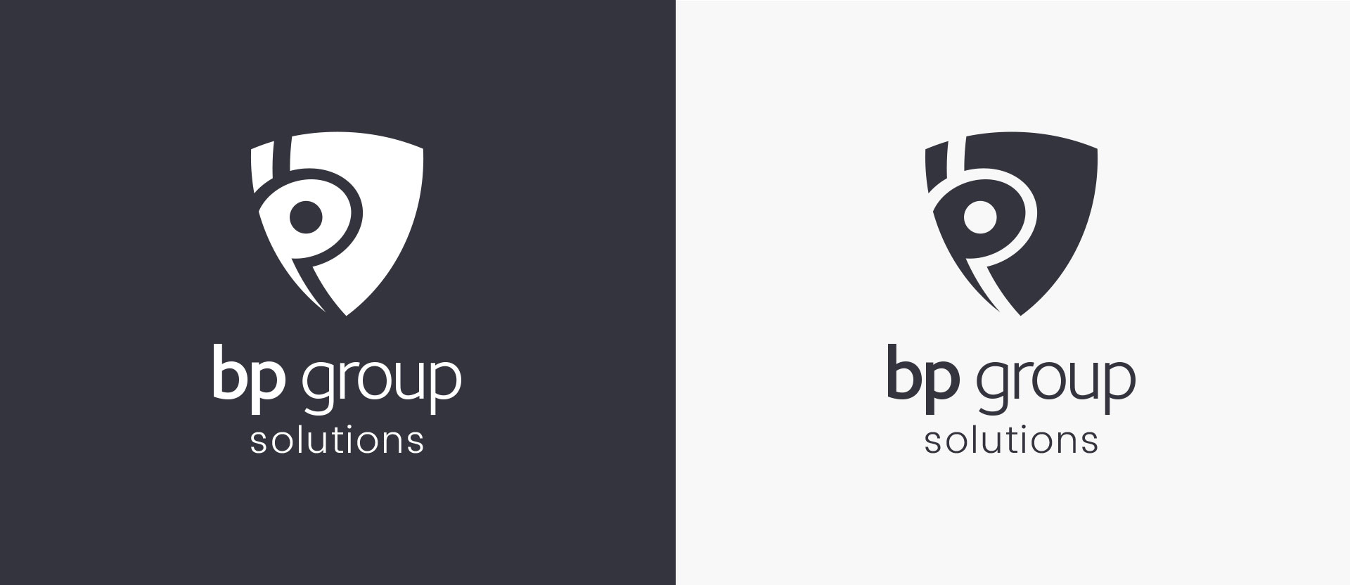 BP Group Solutions logo black and white