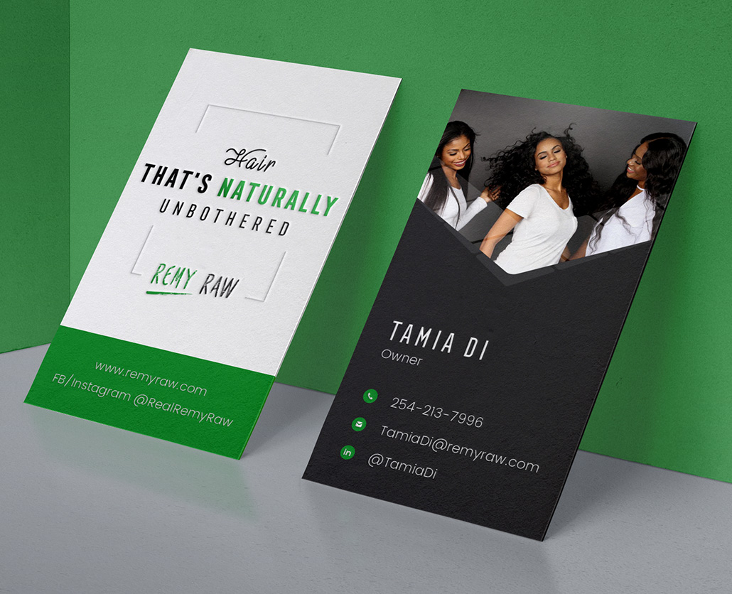 Remy Raw business cards mobile