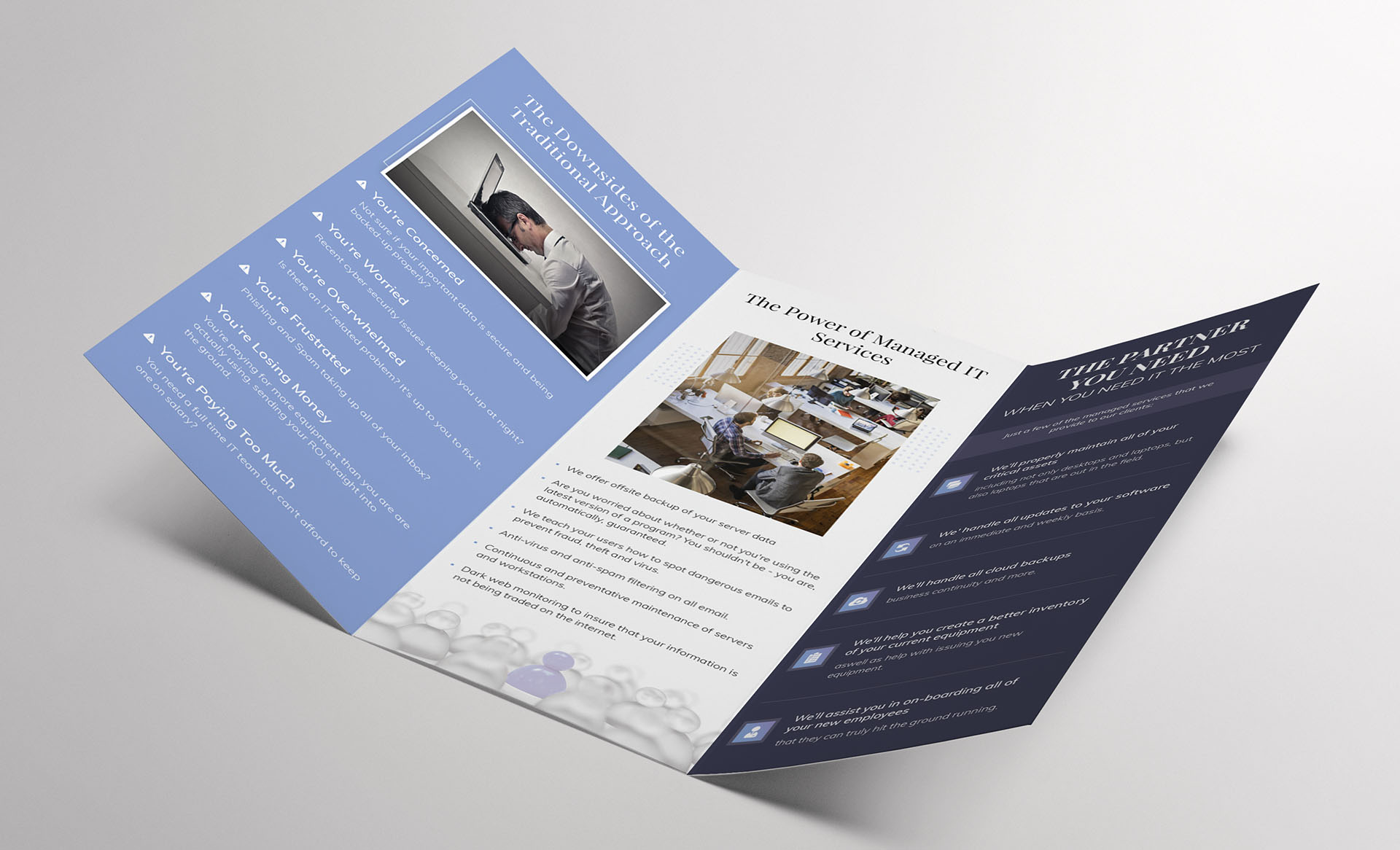 Bourn Tech tri-fold brochure