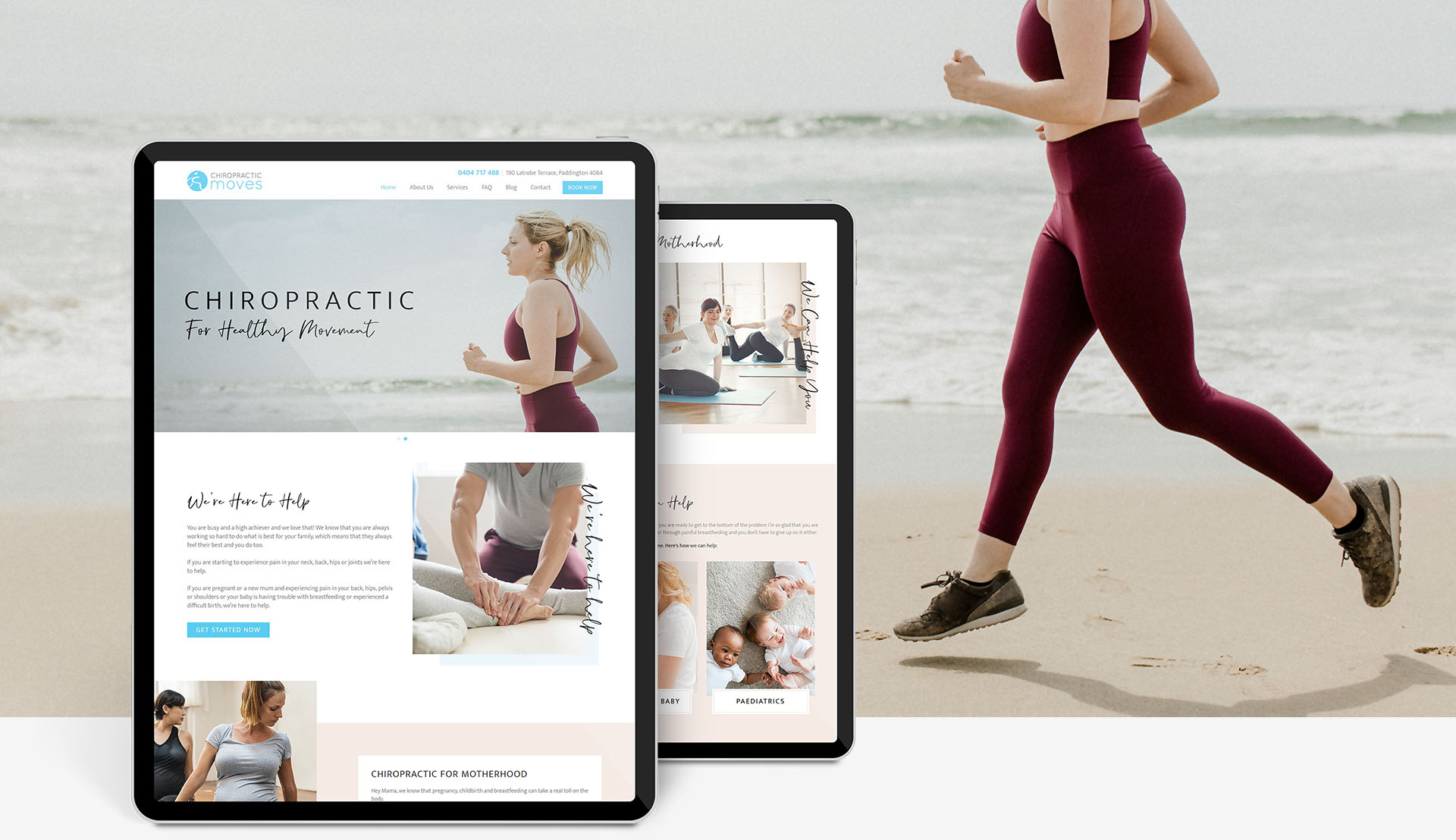 Chiropractic Moves web design portfolio image 1