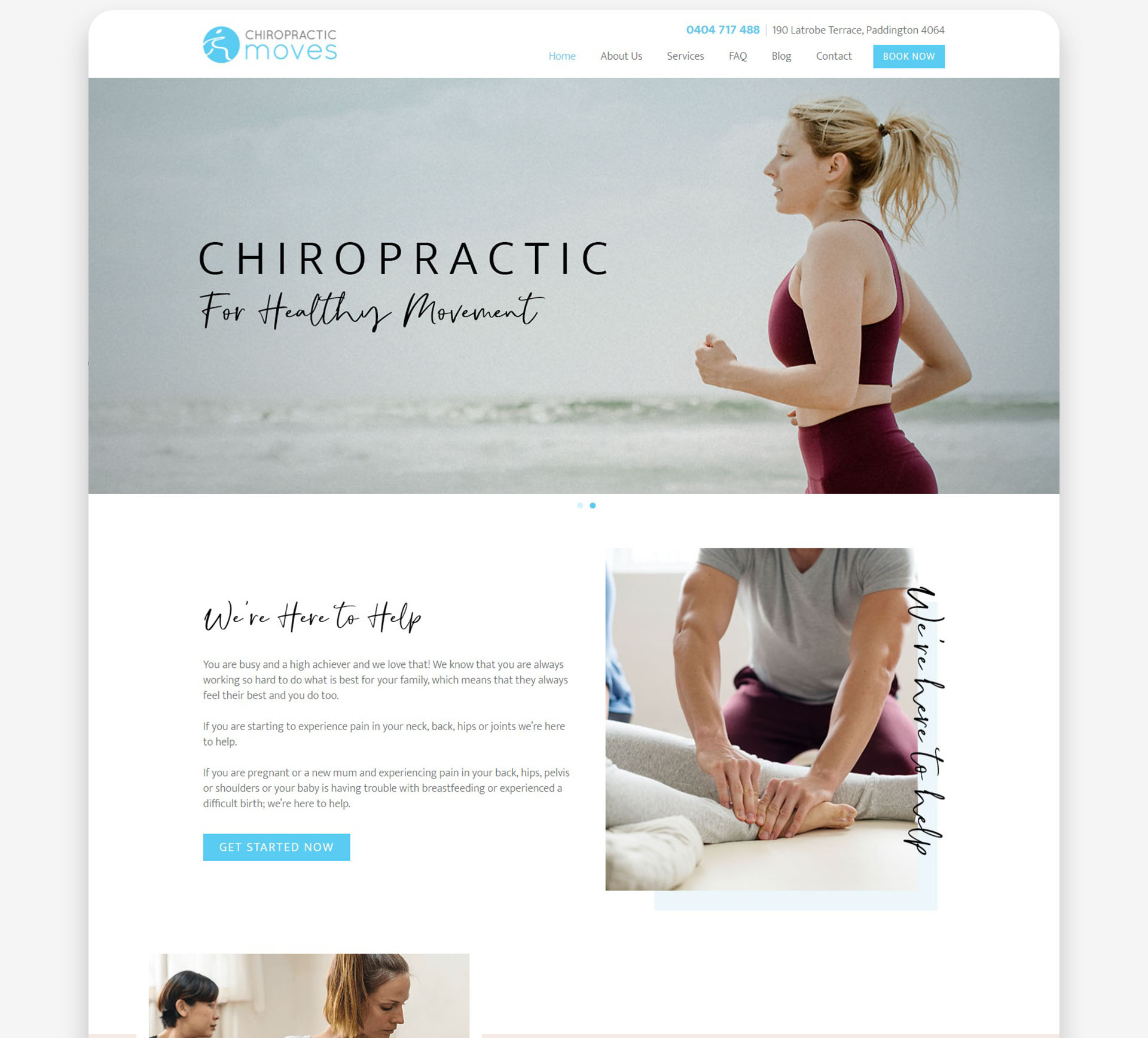 Chiropractic Moves web design portfolio image 2c