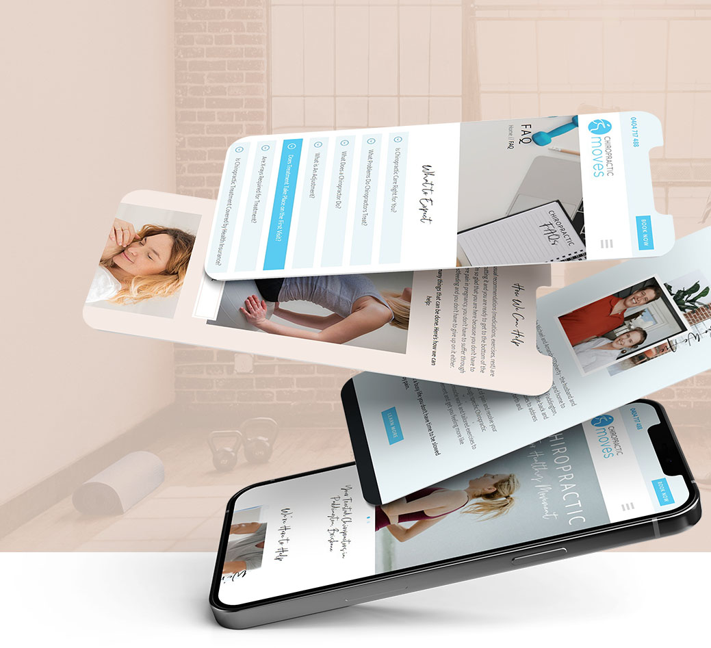 Chiropractic Moves web design portfolio image 4b mobile